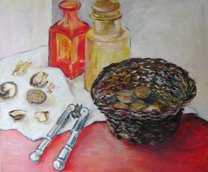 stilleven met walnoten