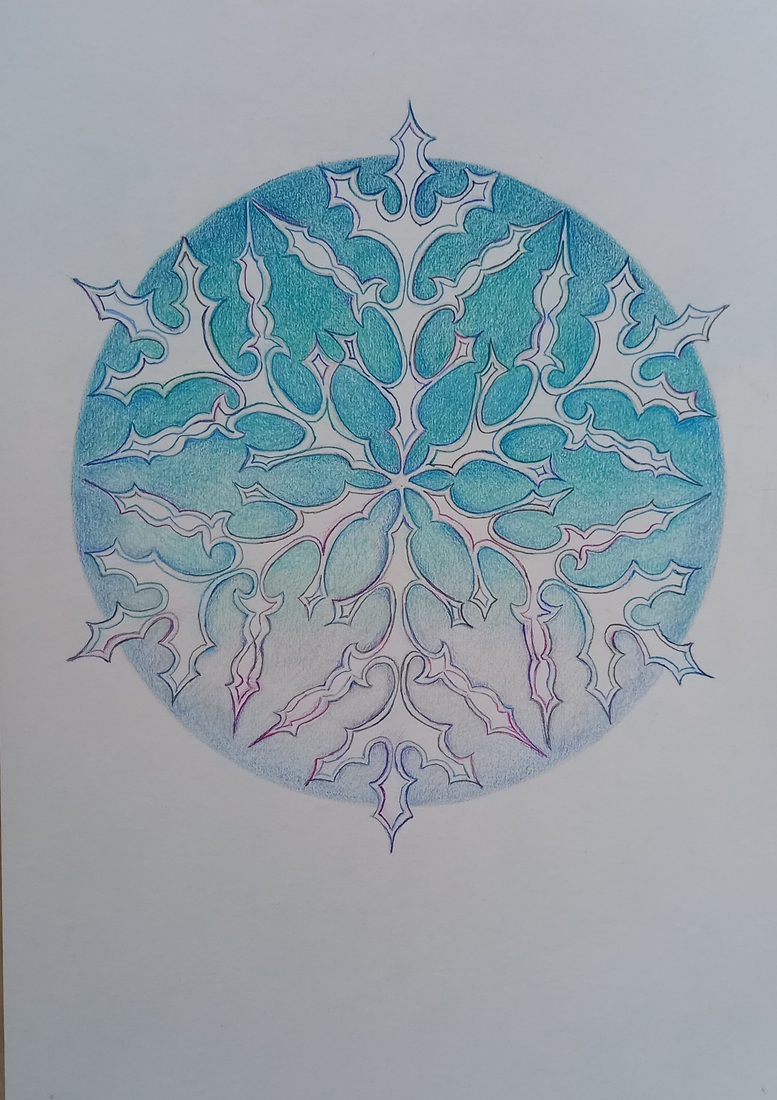 Sneeuwkristal. Mandala