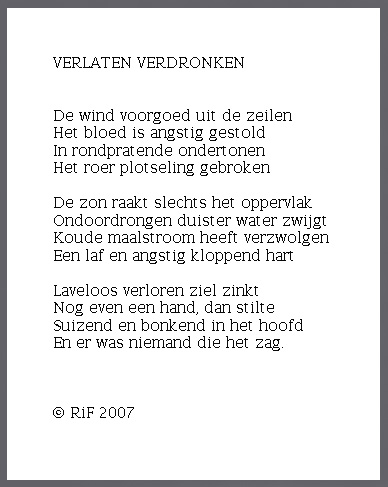 Verlaten verdronken