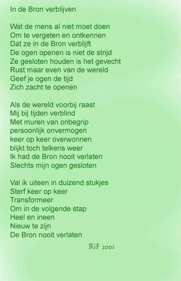 In De Bron verblijven