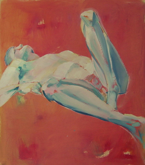 Mannelijk naakt . Olieverf.