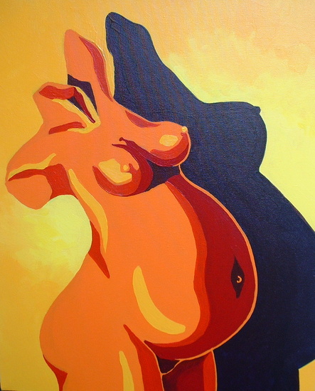 Pregnant - schilderij