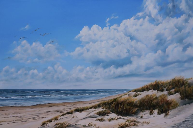 Zeegezicht met meeuwen