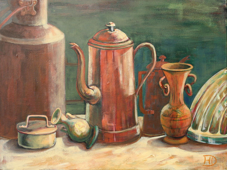 Stilleven met kannen