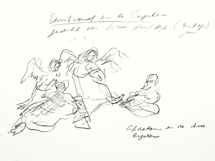 Rembrandt and the angels, after the poem of Vestdijk