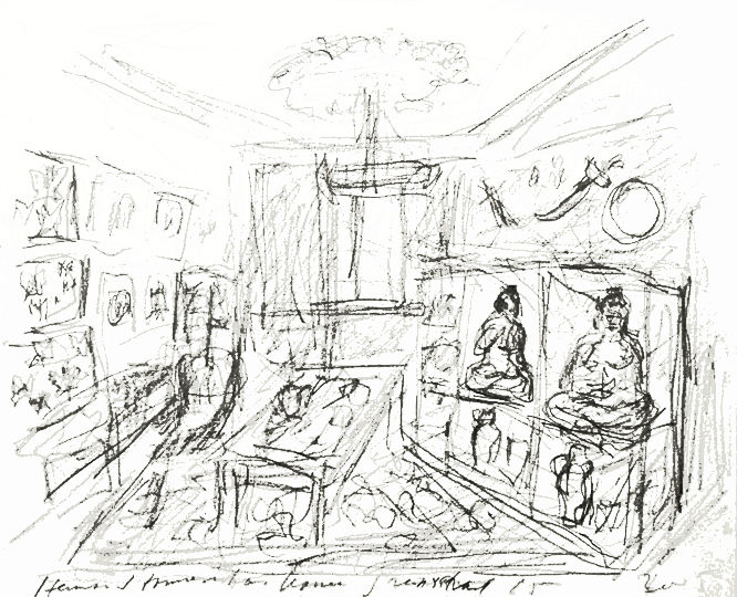 interior, livingroom of the grafic artist Herman Stammeshaus