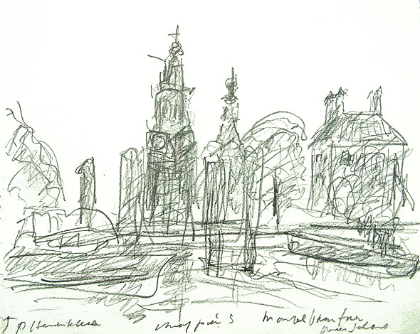 view on Oude Schans, Amsterdam city