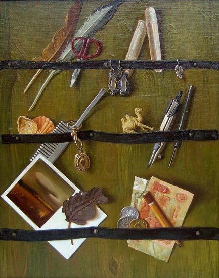 Stilleven met toevallige voorwerpen