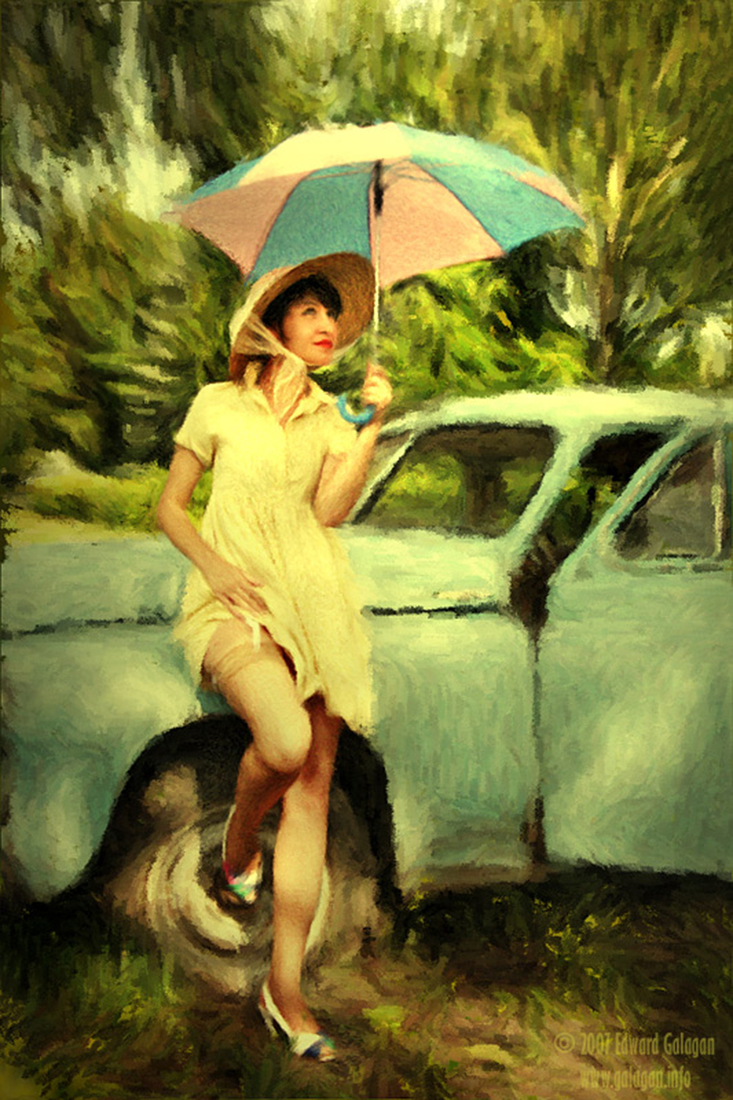 Woman and Car
