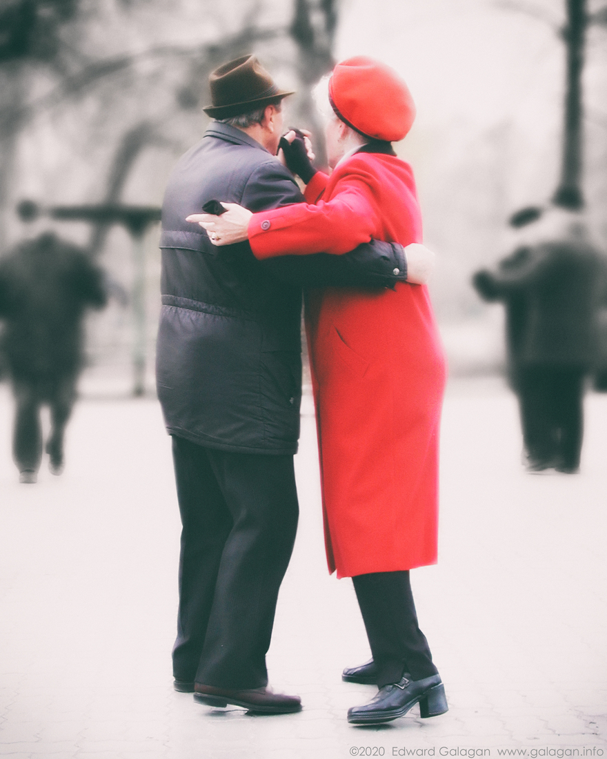 Red and black. In classical dance.