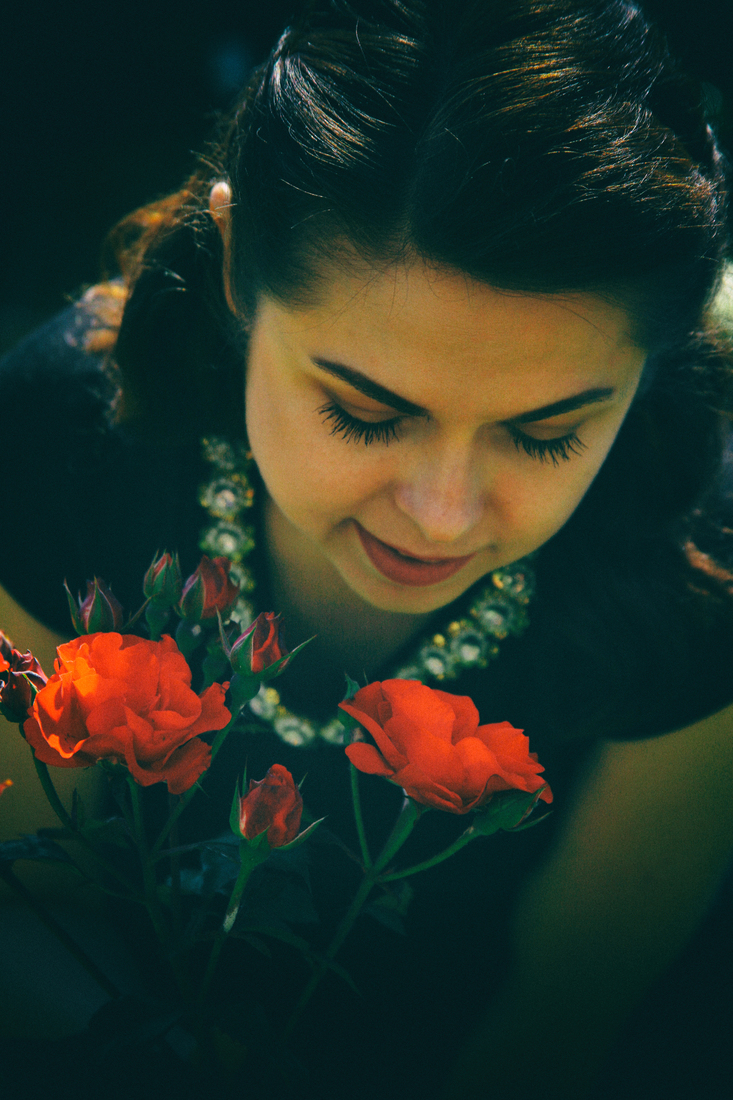 Girl and Roses
