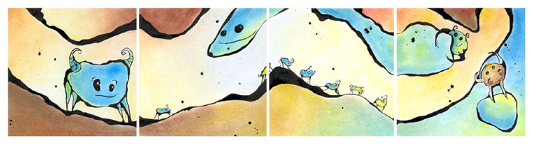 Vreemde wezens, volledig vierluik