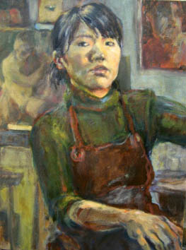 Self-portrait in academy