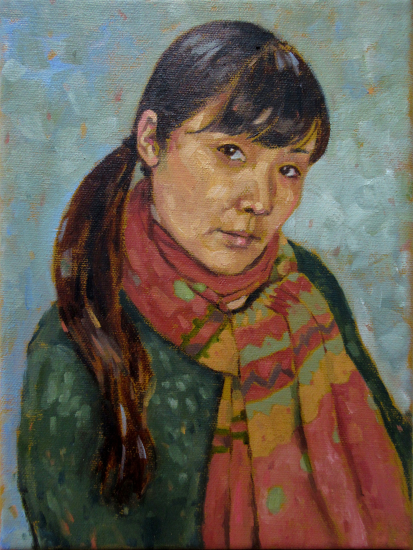 self-portrait with scarf