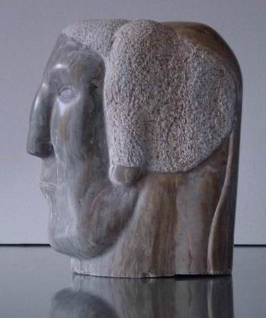 hoofd van krijger (marmer)