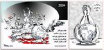 2004 was een gruwelijk jaar voor Irak en de wereld, Deze cartoons zijn de samenvattingen van verschillende gebeurtenissen in Irak e.o.