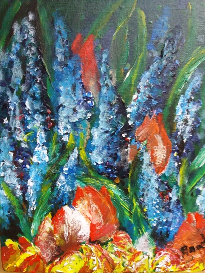 Blauwe en witte druifjes 