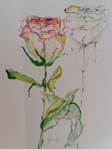 Spontane expressie op papier, kleurig en divers 