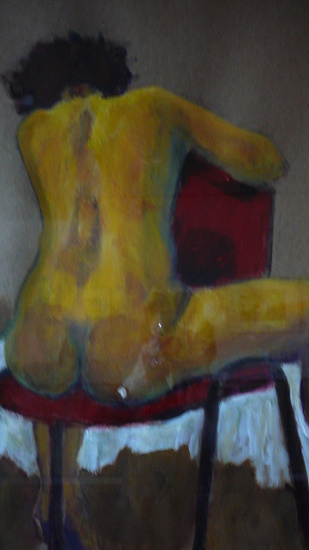 Zittende vrouw