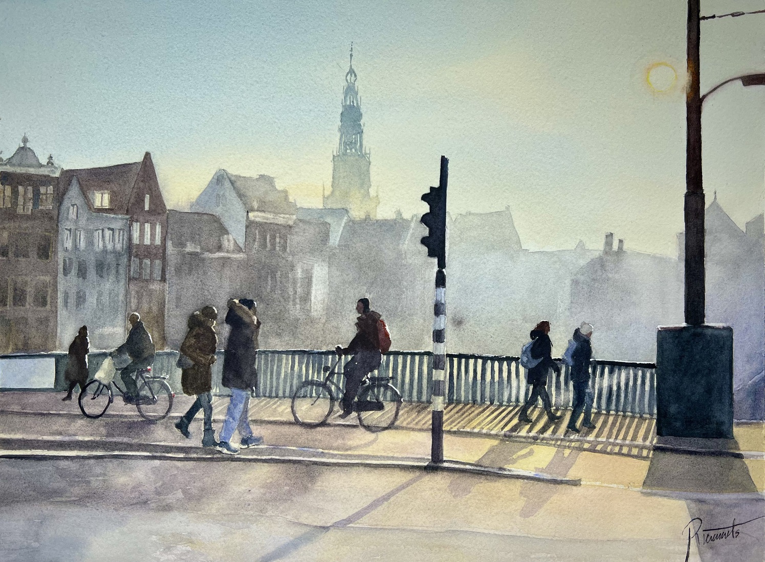 koude wandeling in Amsterdam