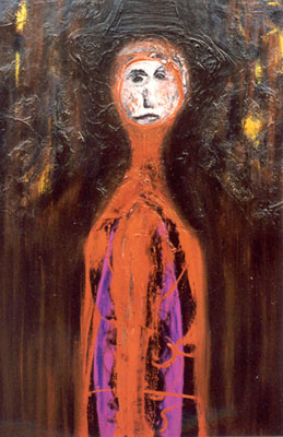 Begging woman