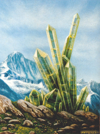 Kristallen (Acryl / pastel)