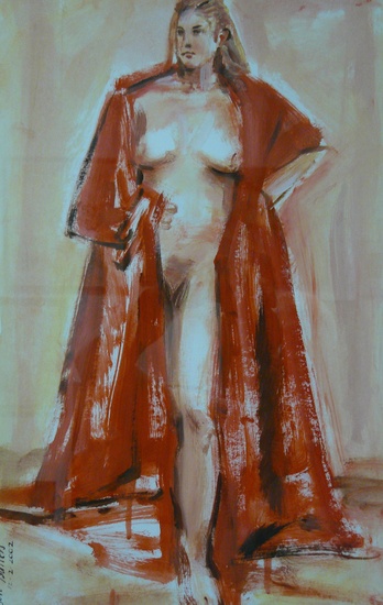 suzanne in rode jurk