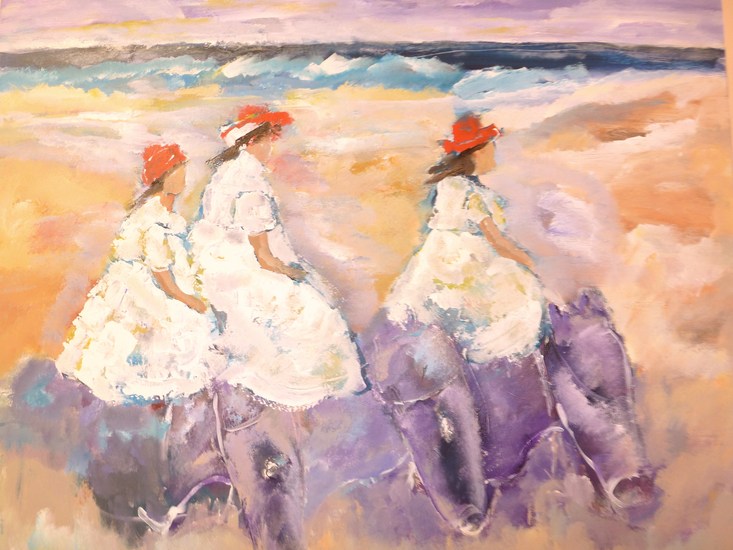 kinderen op ezeltjes