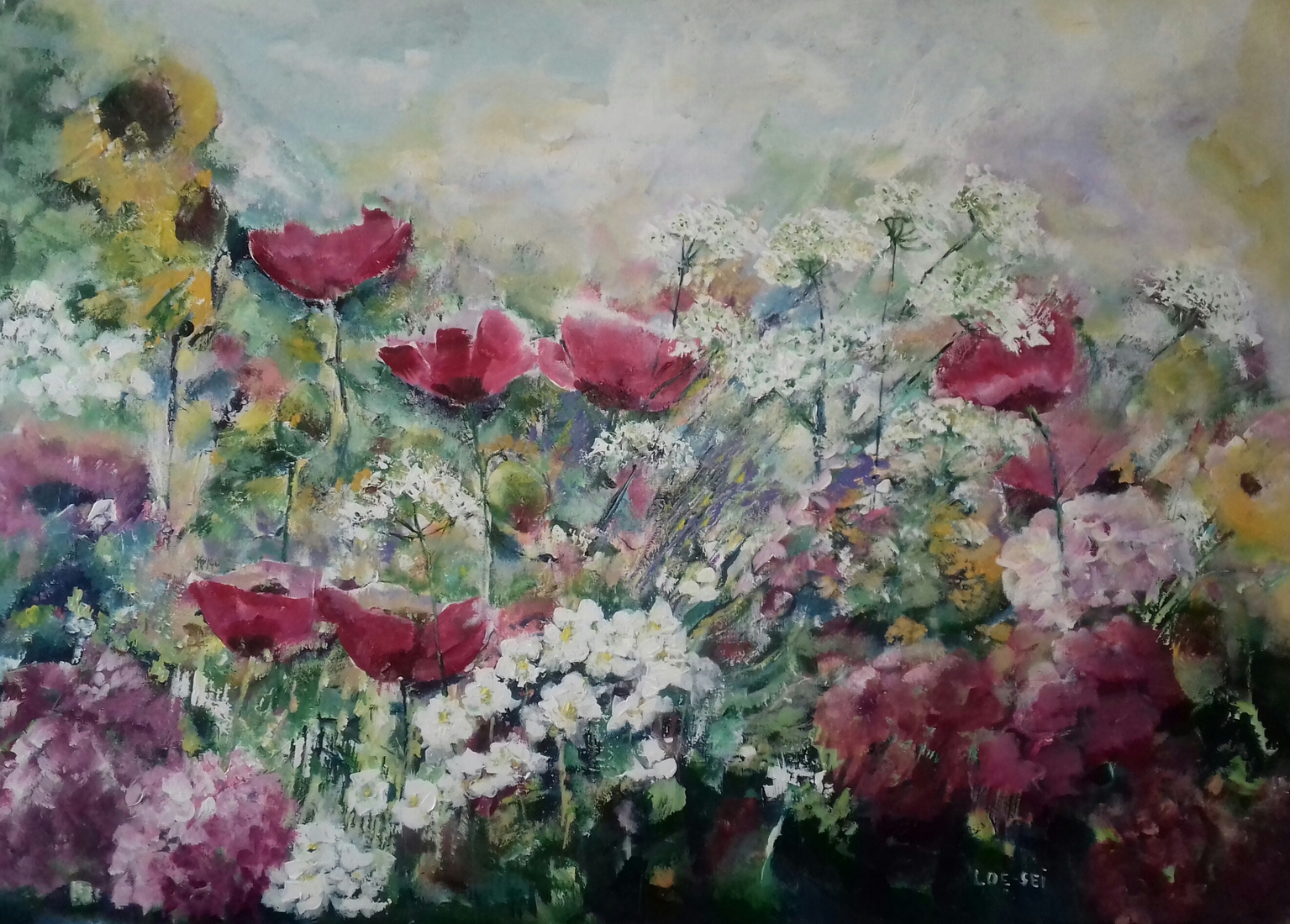 hortensias en veel andere bloemen