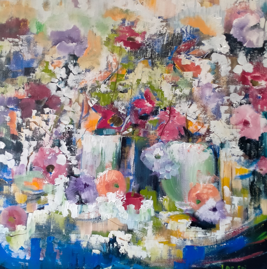 abstract bloemen stilleven