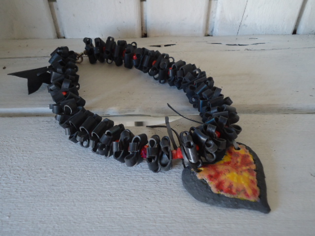 rubber halsketting met kralen