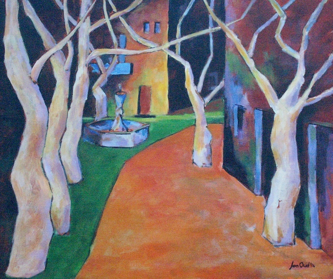 Straatje in Seillans, Zuid Frankrijk