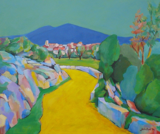 Gezicht op het dorpje Ampus