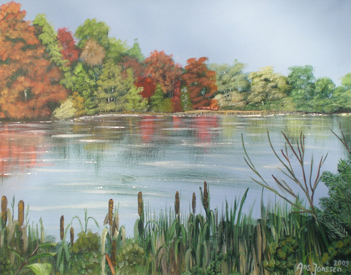 Zwart water in de herfst