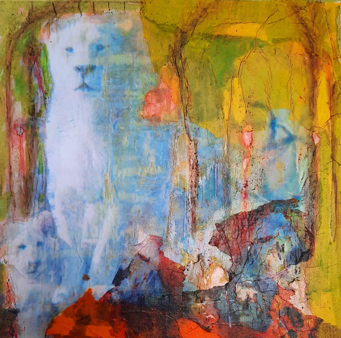 witte leeuwin met welp 2