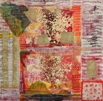 mixed media op MDF-panelen