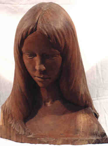 head of young woman