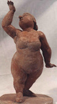 sculpture in terracotta 'dancer'
