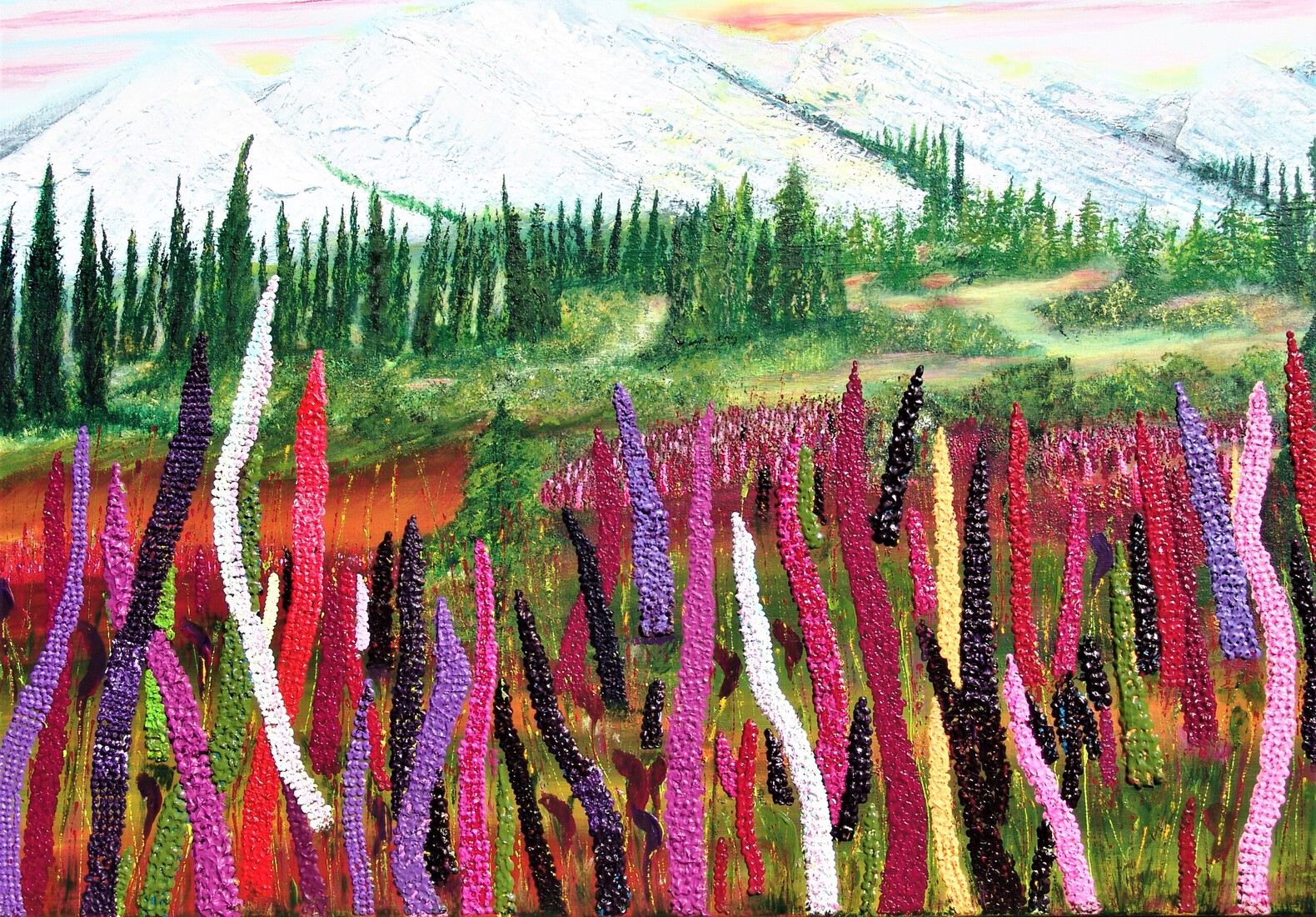 Landscape with lupines