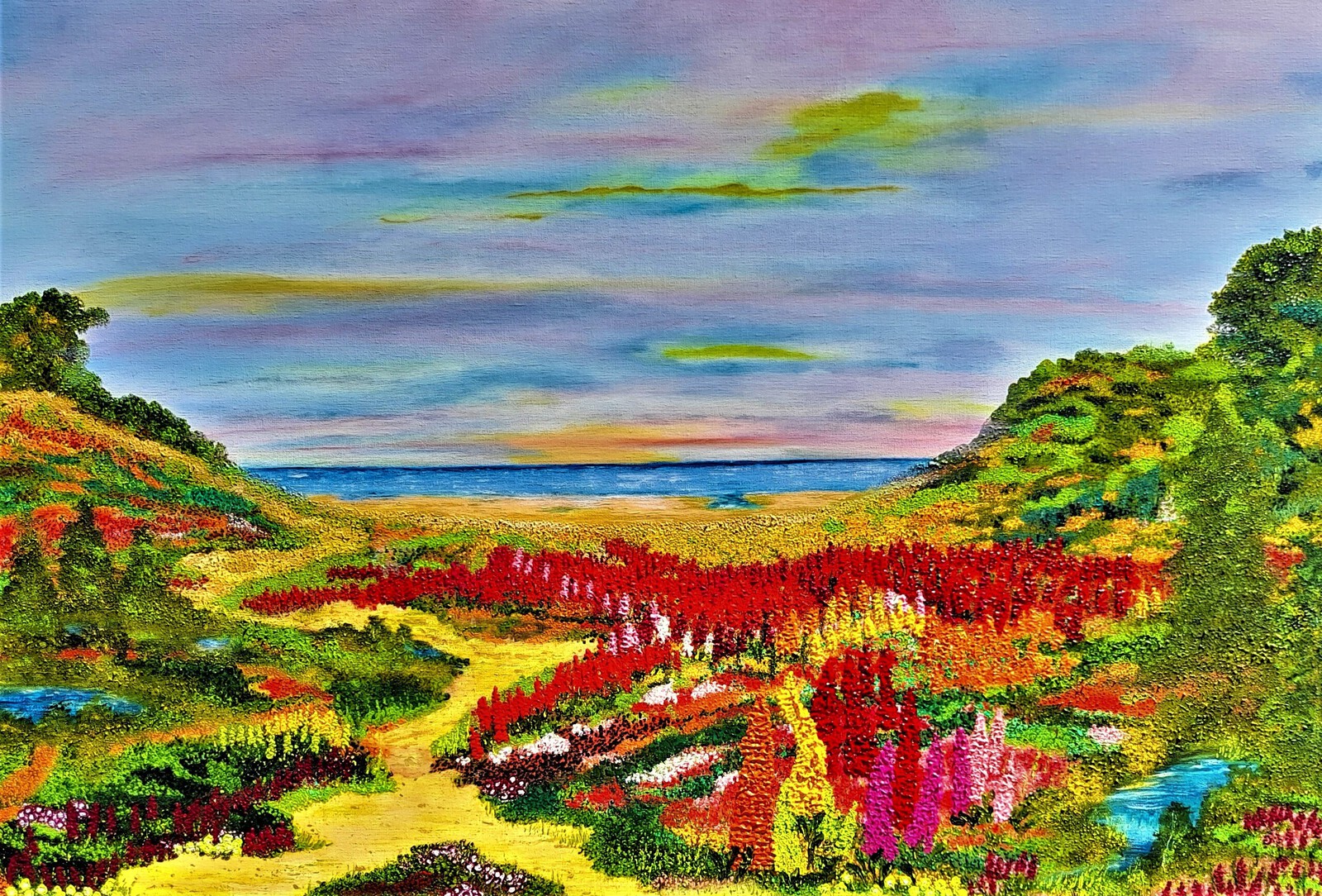 Dunes with lupines /sold.