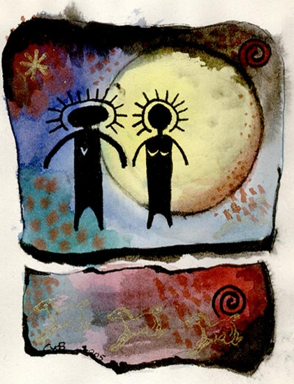 Ancient man and woman