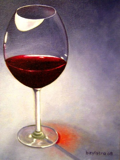 'Glas rode wijn'