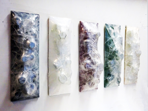 3d wall piece made with shrink wrap