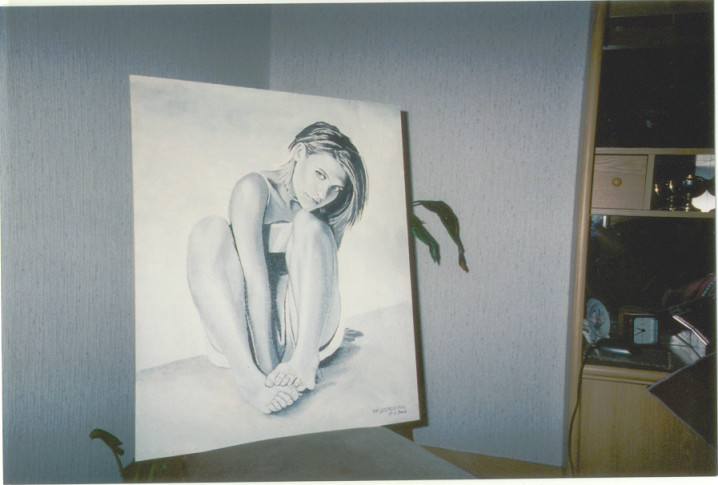 zittende vrouw