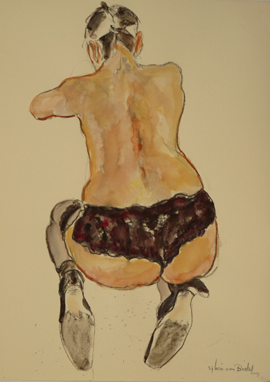 meisje in achterkant