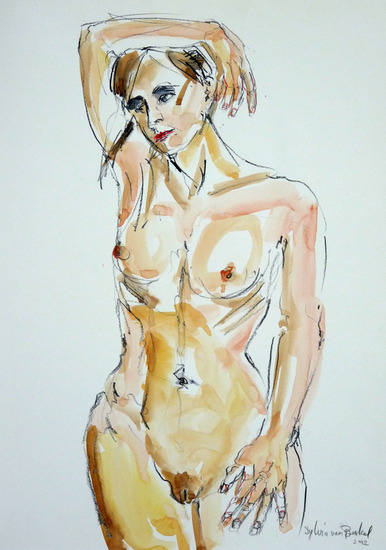 hand boven het hoofd