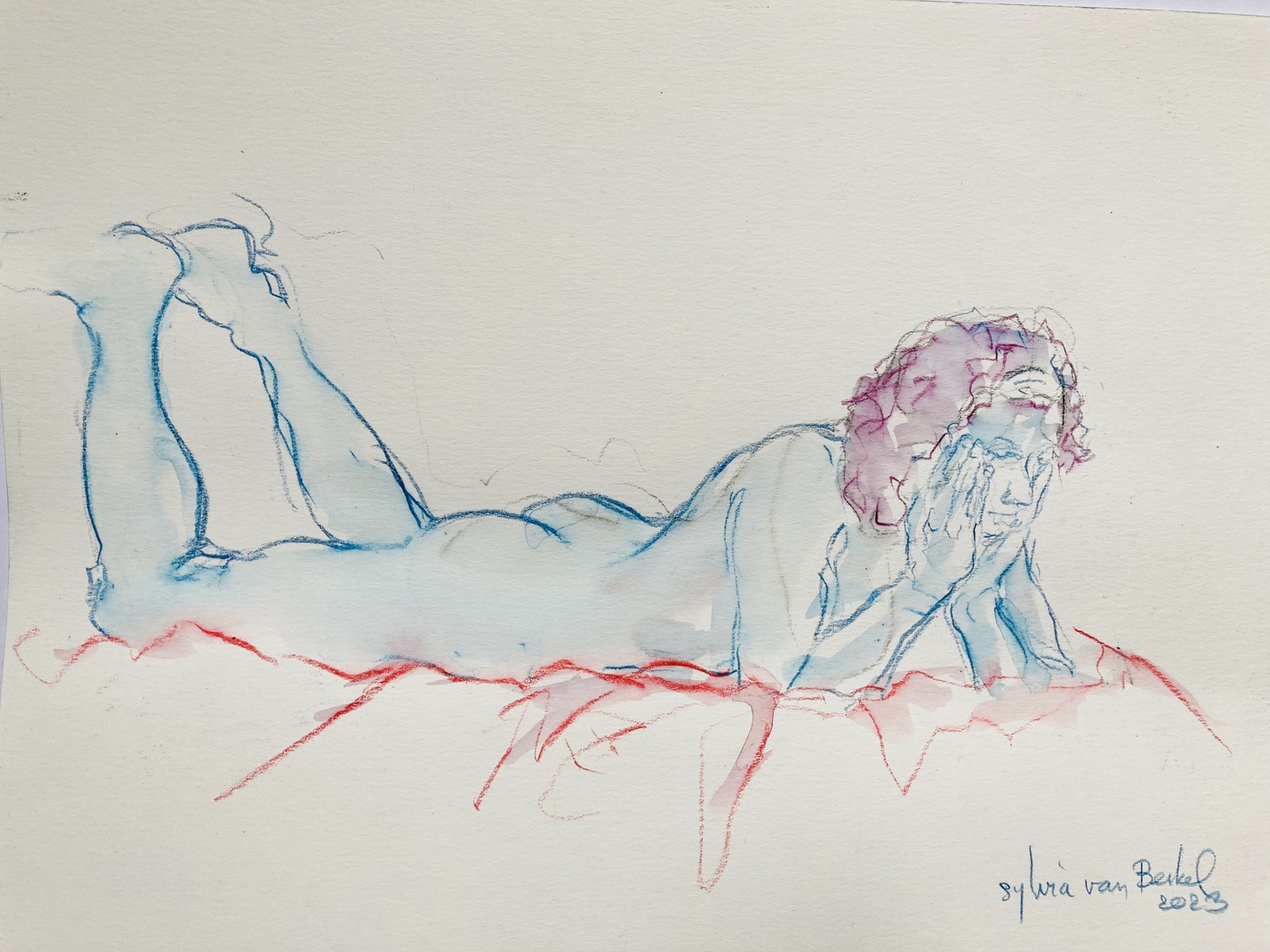 Steunend op de handen