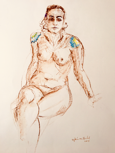 Krijt en aquarellen, pentekeningen