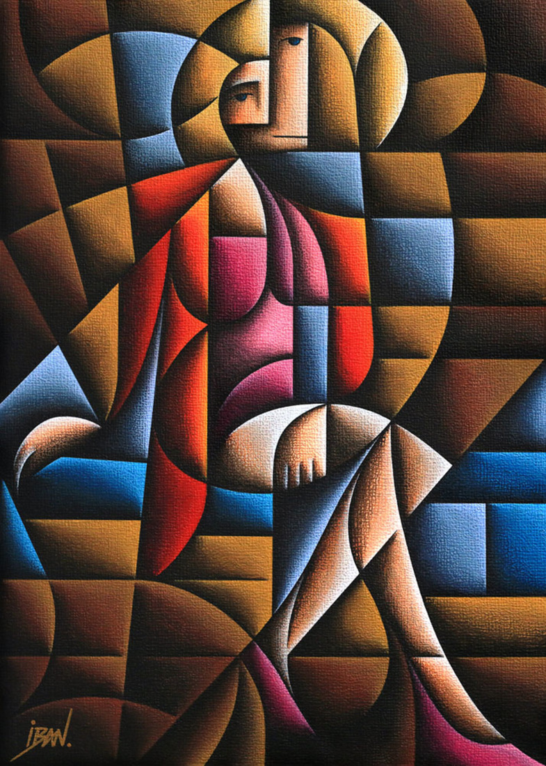 Vrouw met roze schoenen