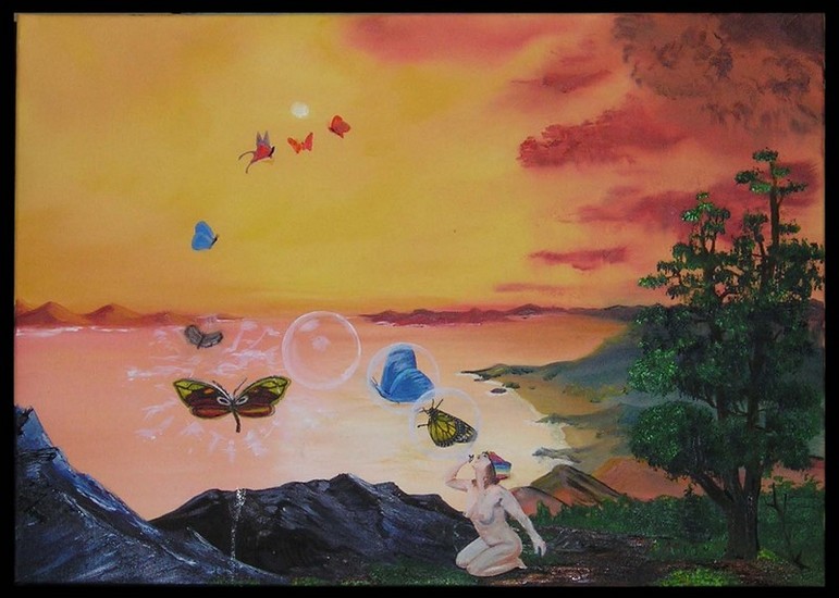 blowing butterflies